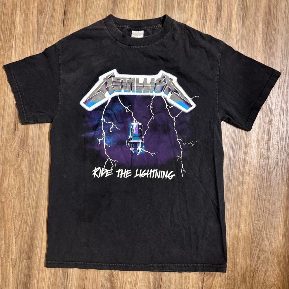Vintage Metallica Ride The Lightning Electric Chair T-Shirt | Tennessee River